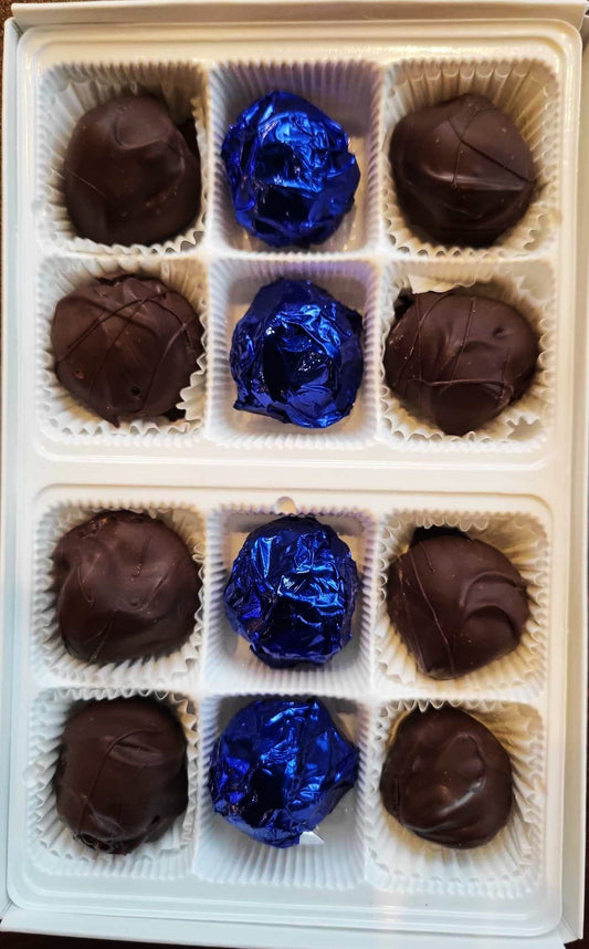 Blue Line Dark Chocolate Truffles Box of 12 pcs